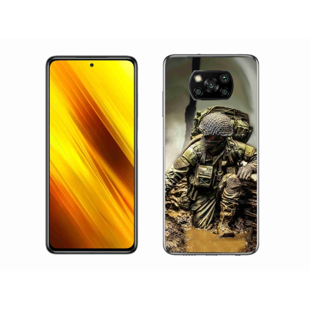 Gél borítás mmCase a Xiaomi Poco X3 Pro számára - katona