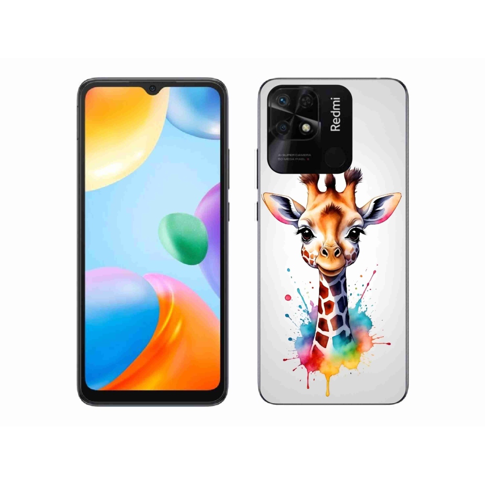 Gél borítás mmCase a Xiaomi Redmi 10C-hez - zsiráf 1