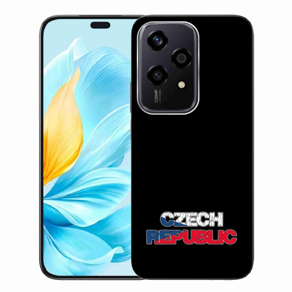 Zselés borító mmCase a Honor 200 Lite 5G készülékhez - Csehország fekete háttér