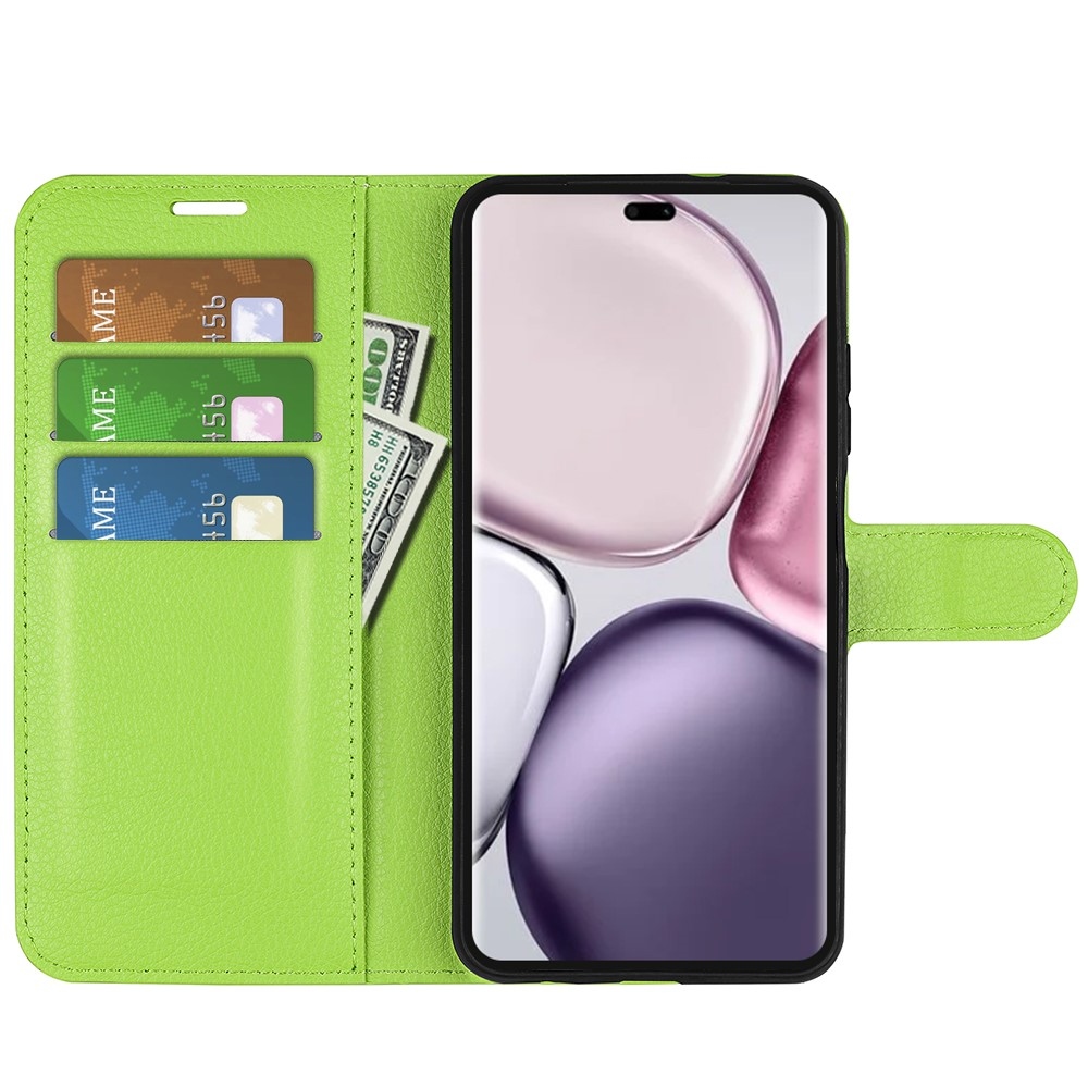 Litchi könyvtáska Honor Magic 7 Lite 5G - zöld