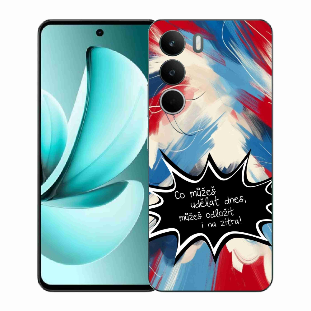 Gél borító mmCase a Realme C71 készülékhez - vicces szöveg 9 fekete háttér