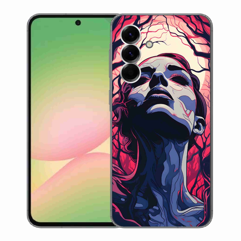 Gél borítás mmCase Samsung Galaxy A56 5G - absztrakt arc