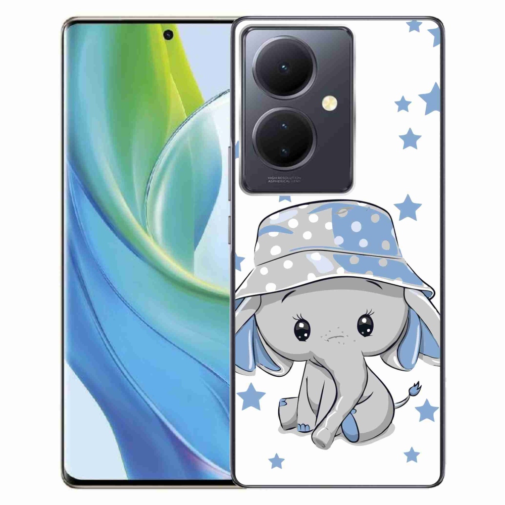 Gél borítás mmCase a Vivo V29 Lite 5G-hez - kék elefánt
