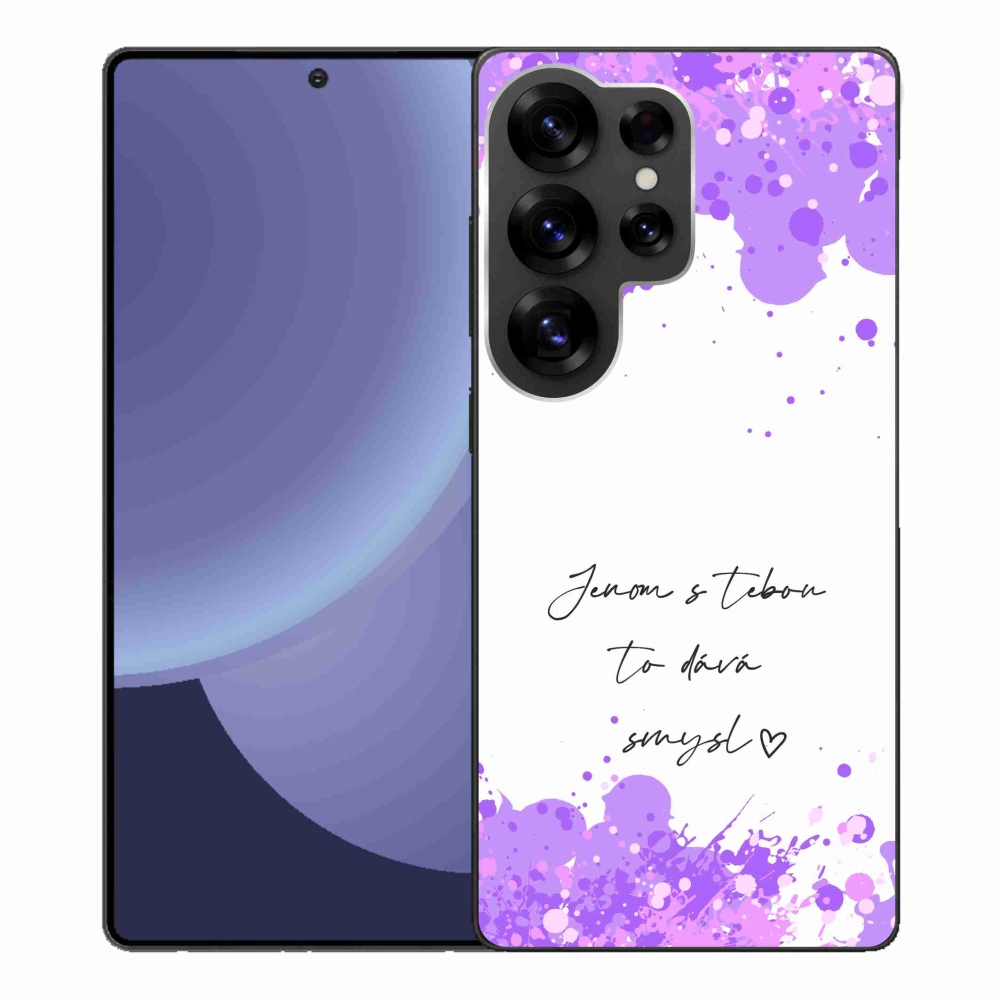 Gél borító mmCase Samsung Galaxy S25 Ultra - szerelem szöveg fehér háttérrel