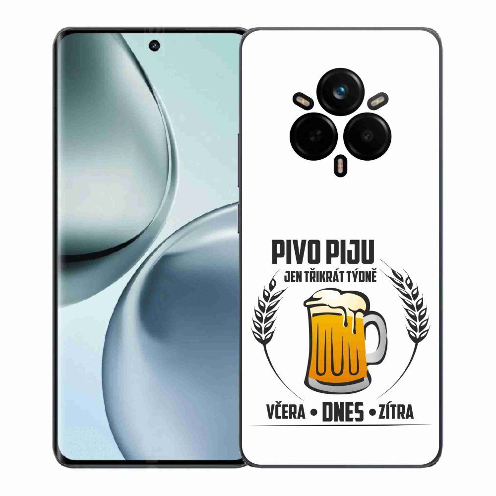 Gél borítás mmCase a Realme 14 Pro 5G készülékhez - sör motívum fehér háttérrel