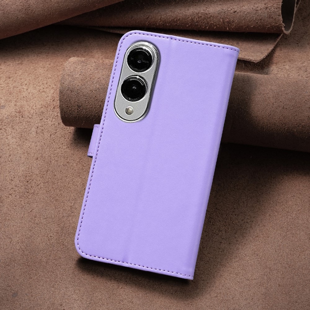 Clover könyv tok Samsung Galaxy S25 Edge készülékhez - lila