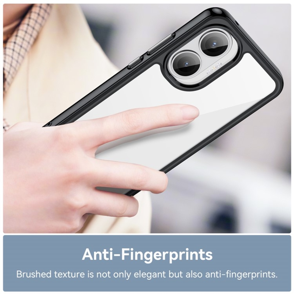 Gél tok fix hátlappal a Xiaomi Poco F7 5G készülékhez - fekete