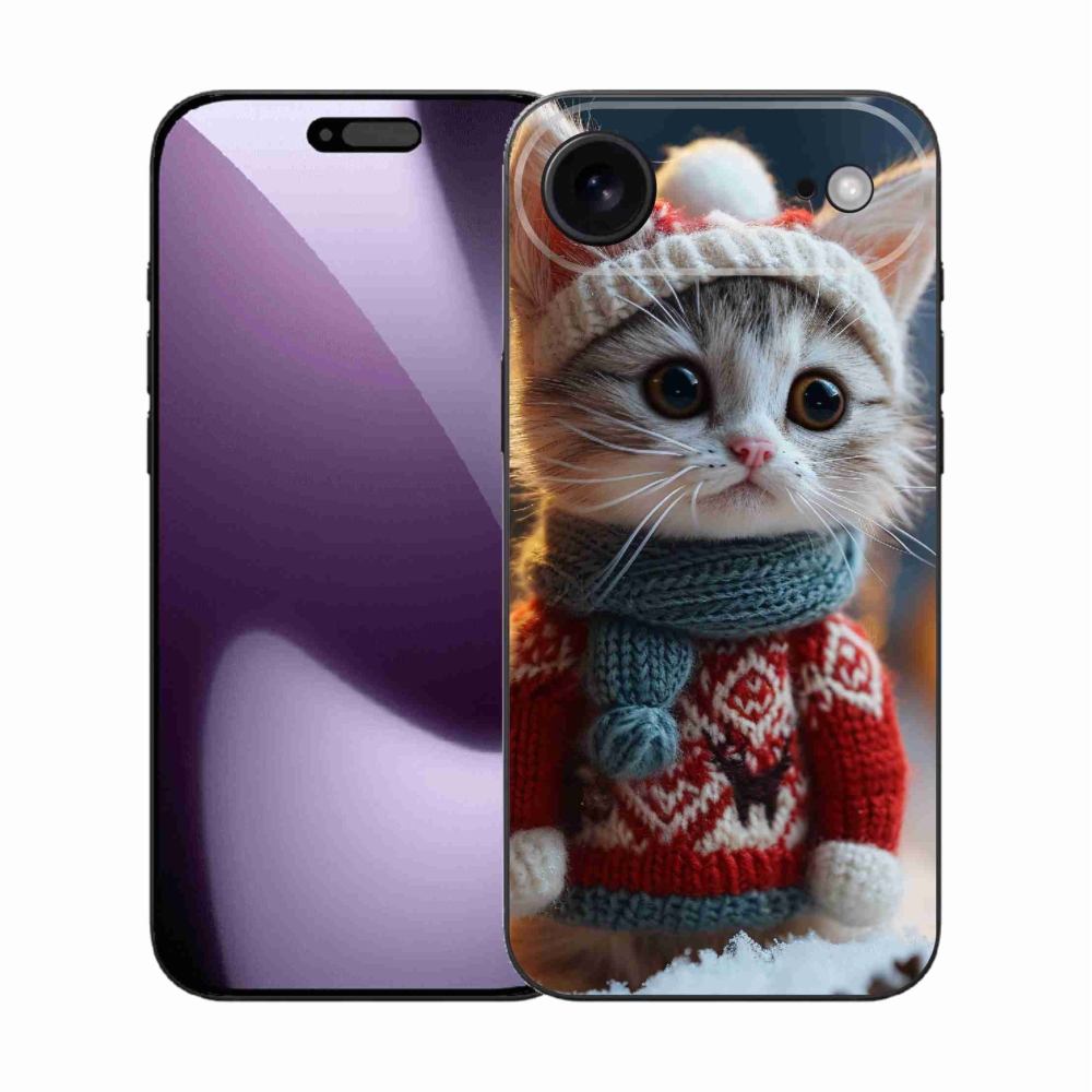 Gél borítás mmCase iPhone 17 Air készülékhez - cica pulóverben