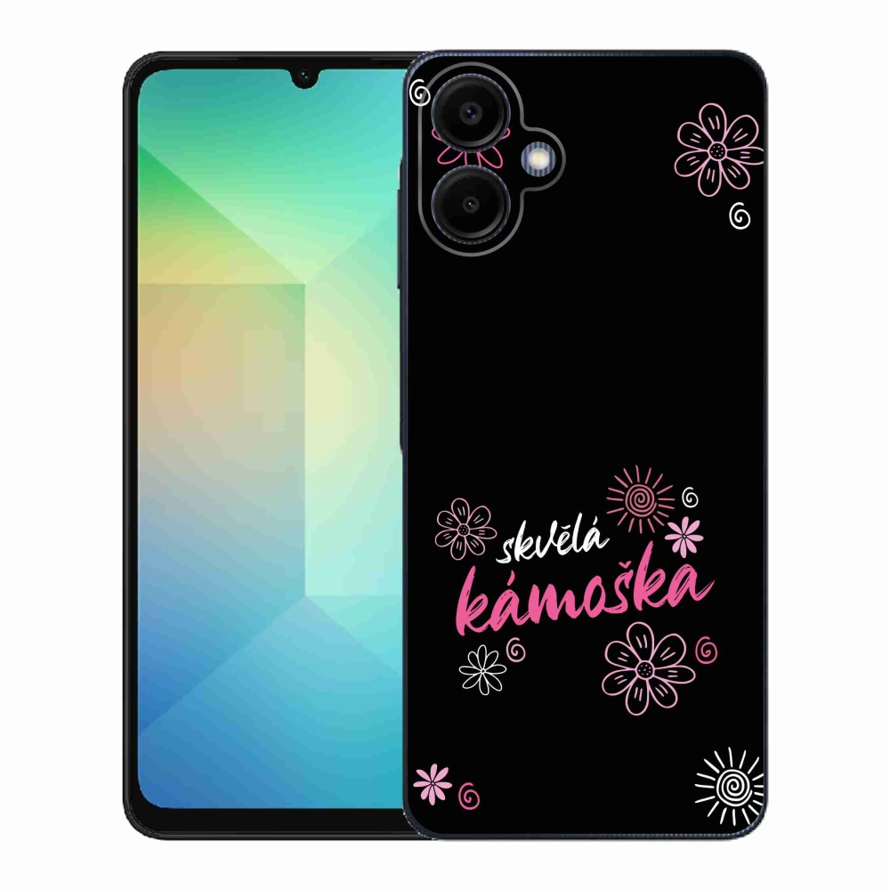 Gél borító mmCase Samsung Galaxy A06 4G - nagyszerű haver fekete háttérrel