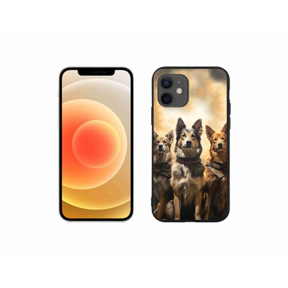 Zselés borítás mmCase iPhone 12 mini készülékhez - három kutya