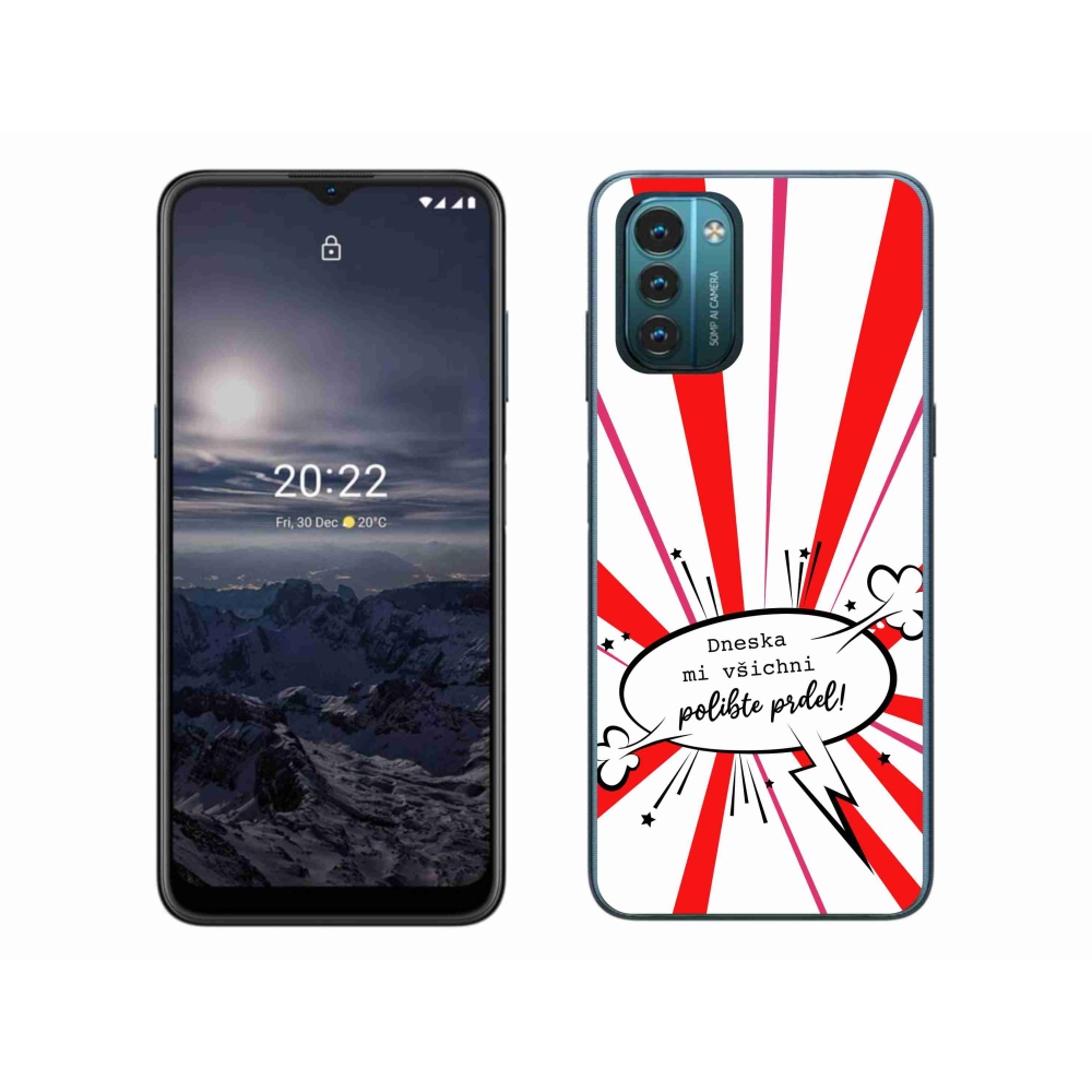 Zselés borító mmCase a Nokia G11/G21 készülékhez - vicces szöveg 15 fehér háttér