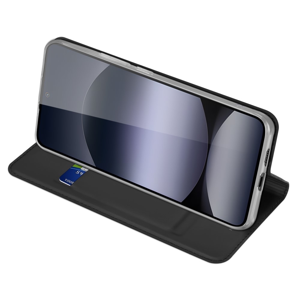 DUX könyvtáska Xiaomi Redmi Note 14-hez - fekete