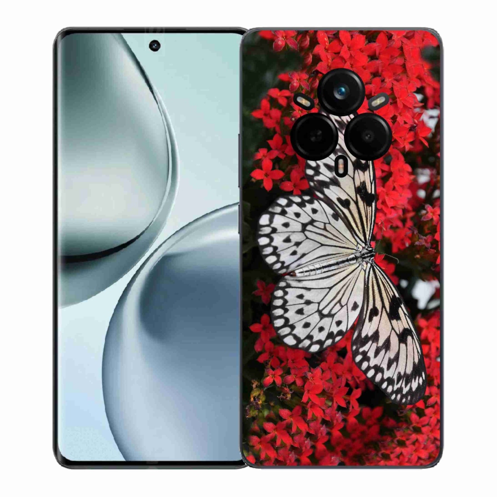 Zselés borítás mmCase a Realme 14 Pro 5G készülékhez - fekete-fehér pillangó 1