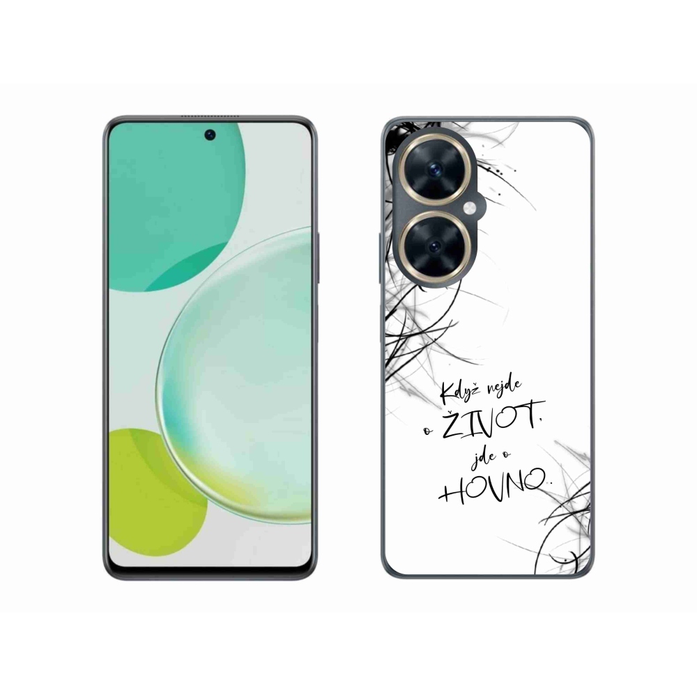 Gél borító mmCase a Huawei Nova 11i készülékhez - vicces szöveg 16 fehér háttér