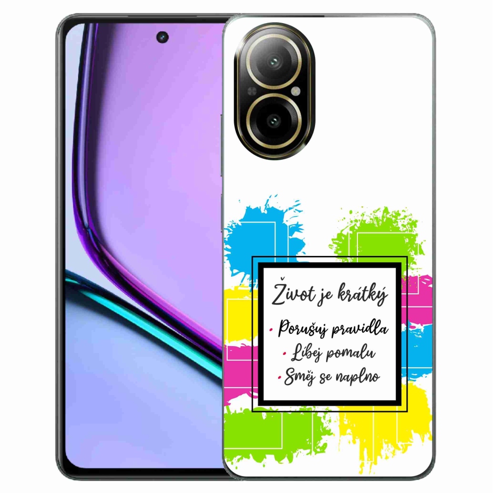 Gélborítás mmCase a Realme C67-en - idézet 5 fehér háttér