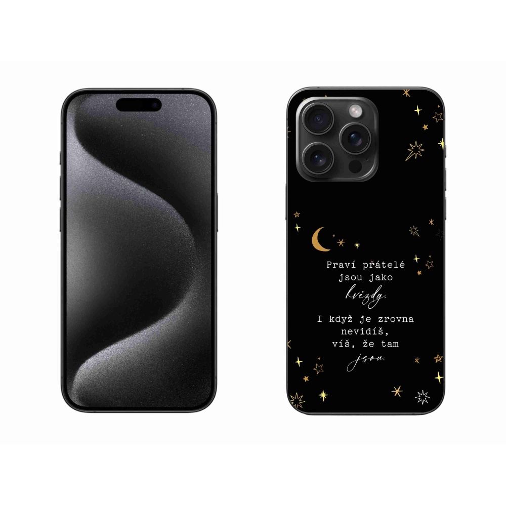 Gél borítás mmCase iPhone 15 Pro Max készülékhez - Idézet 6 fekete háttér