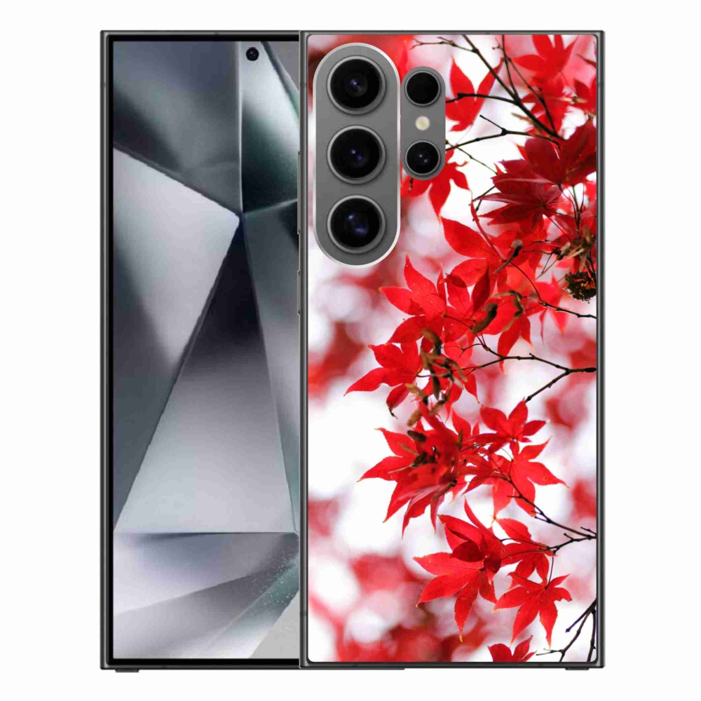 Zselés borítás mmCase Samsung Galaxy S24 Ultra - piros levelek