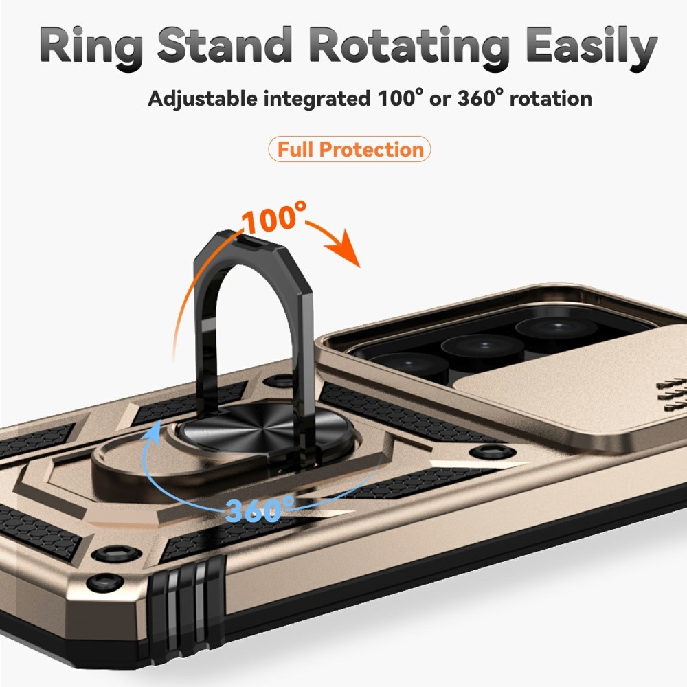 Gyűrűálló borítás Samsung Galaxy S25+ készülékhez - arany színű