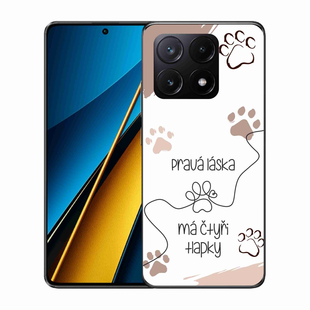 Gél borítás mmCase a Xiaomi Poco X6 Pro 5G számára - kutyamotívum 1 fehér háttér