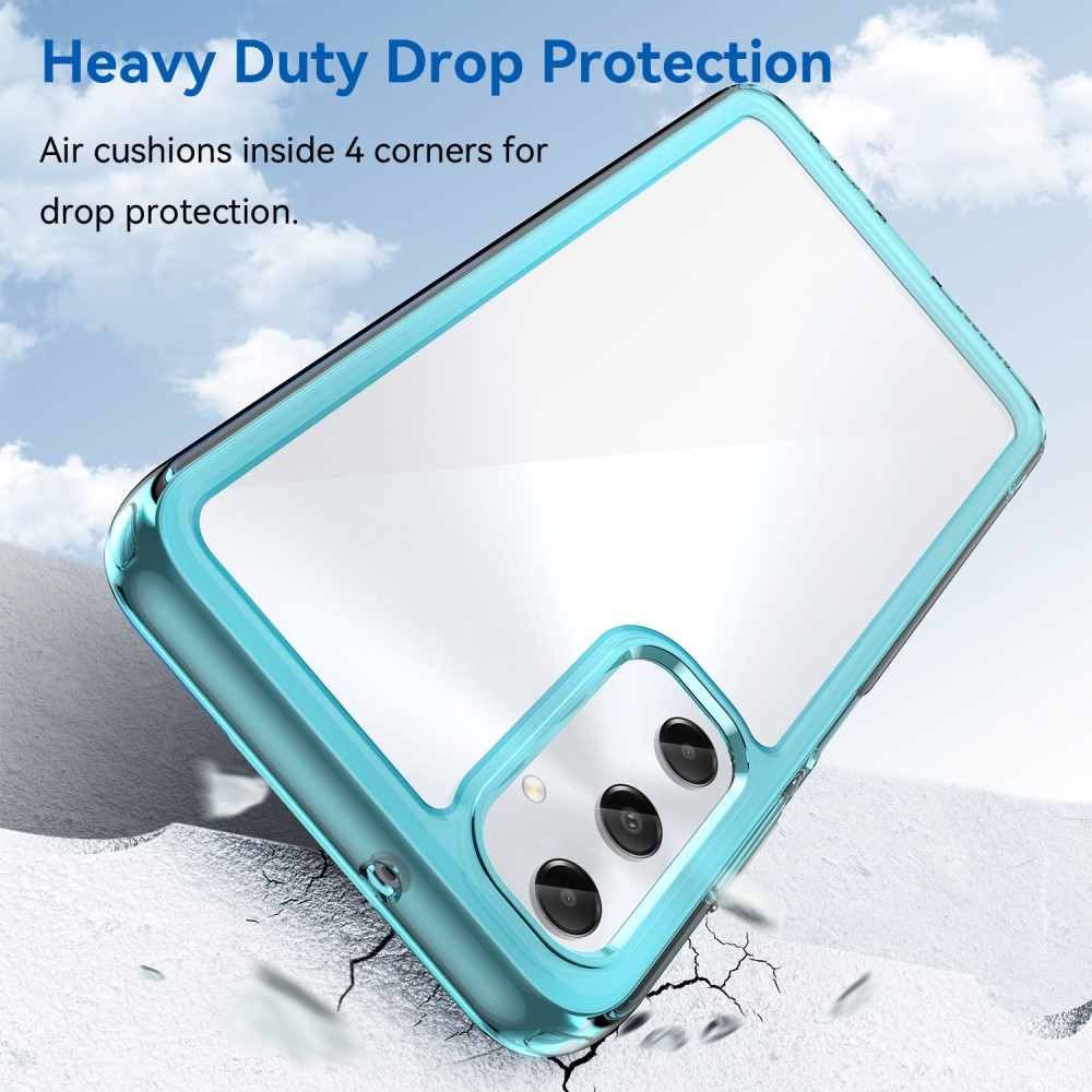 Gél tok kemény hátlappal Samsung Galaxy A05s készülékhez - világoskék színű