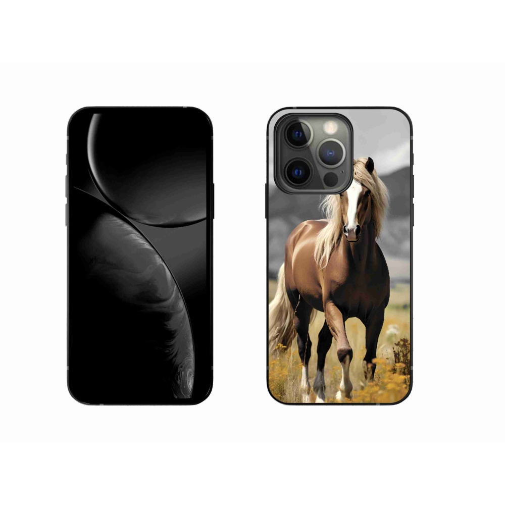 Zselés borítás mmCase iPhone 13 Pro készülékhez - barna ló 1