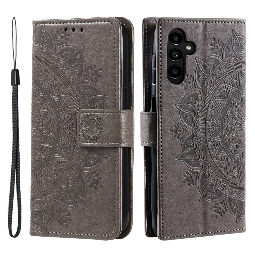 Mandala könyv tok Samsung Galaxy A26 5G - szürke