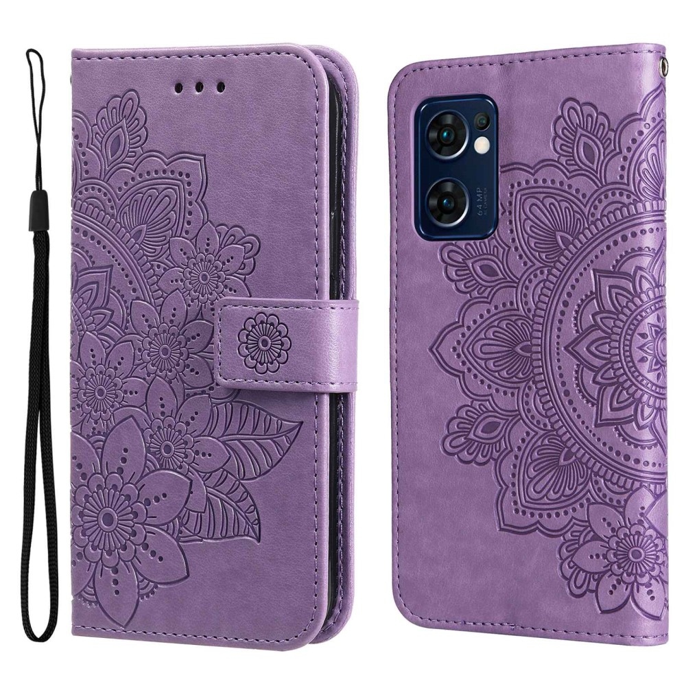 Mandala könyv tok az Oppo Find X5 Lite készülékhez - lila