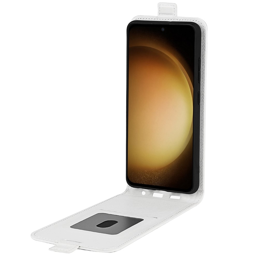 Függőleges flip tok Samsung Galaxy S24+ készülékhez - fehér