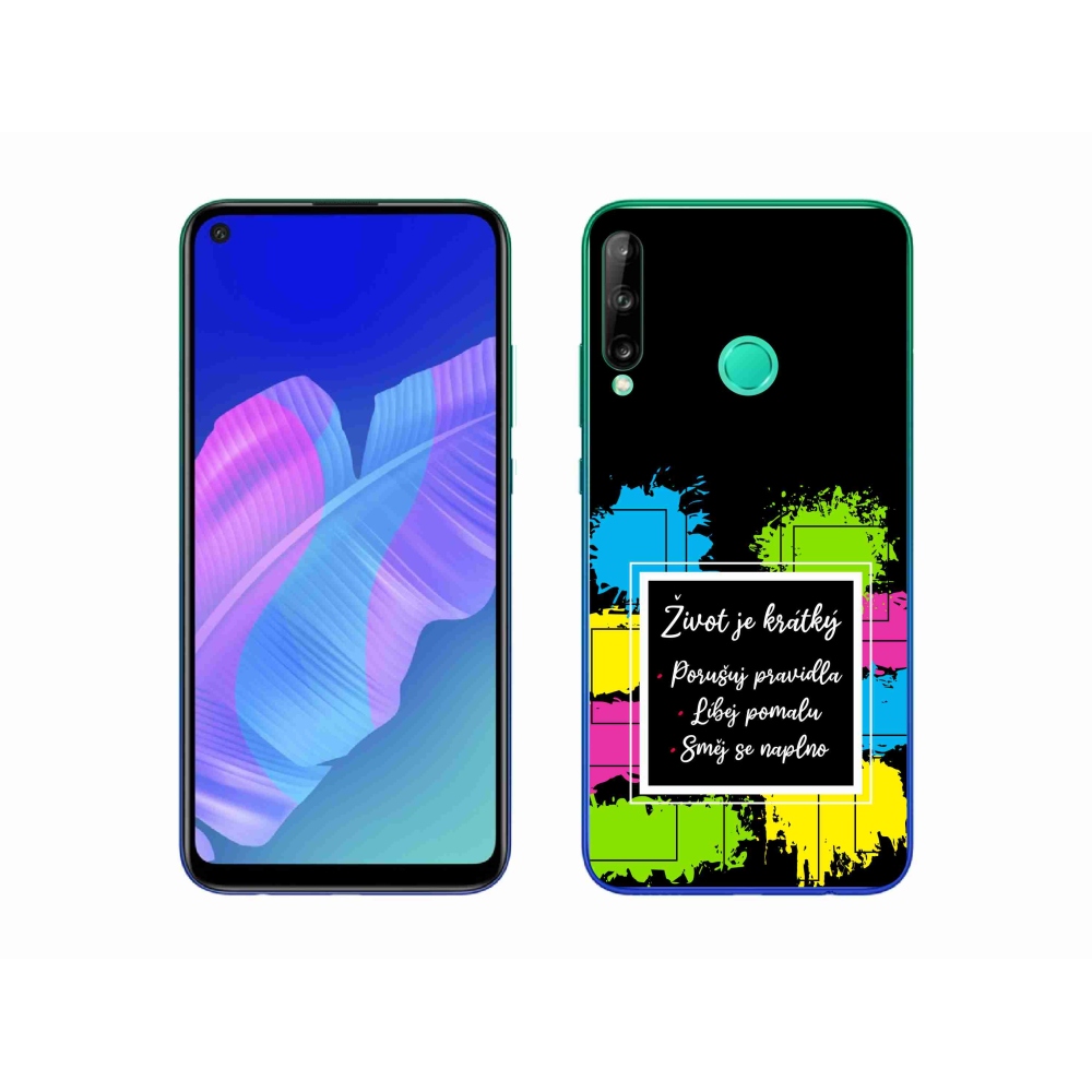 Gél borítás mmCase a Huawei P40 Lite E - idézem 5 fekete háttérrel