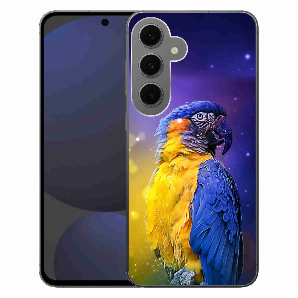 Gél tok mmCase a Samsung Galaxy S24 FE készülékhez - papagáj ara 1