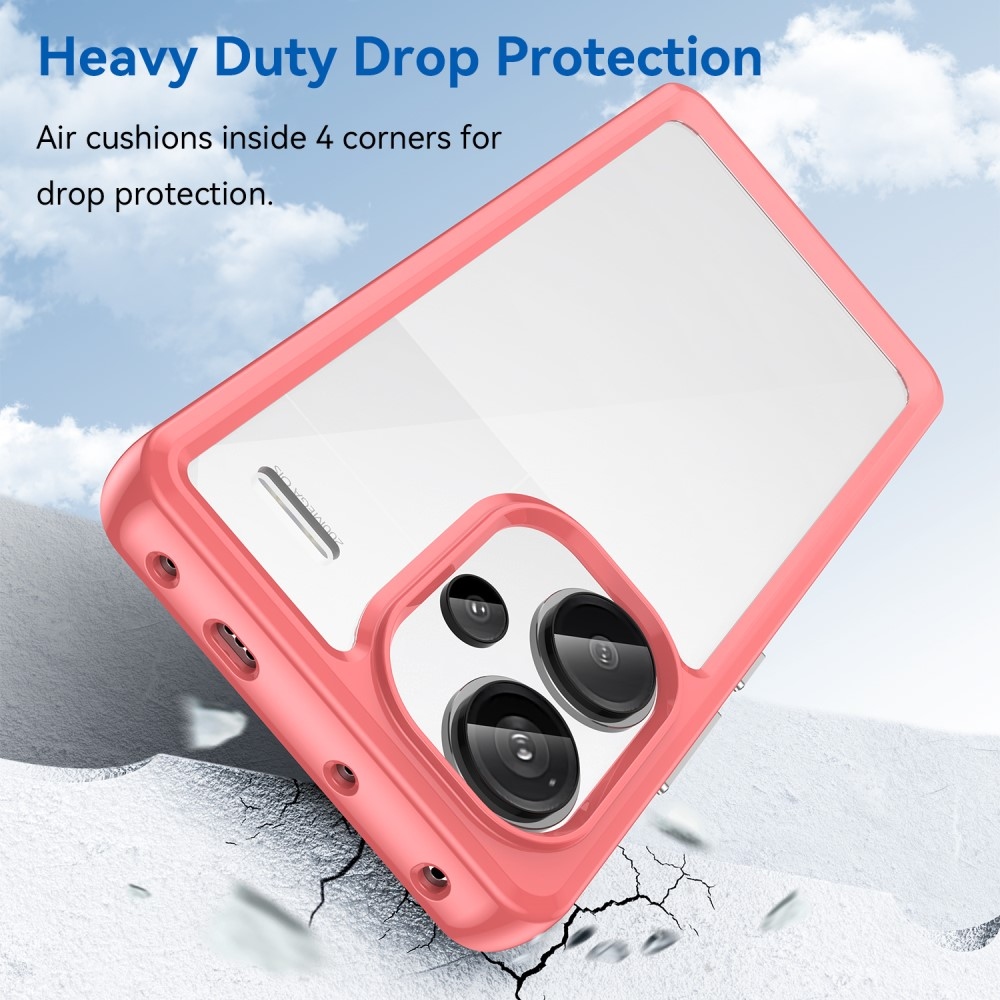 Gél tok kemény hátlappal Xiaomi Redmi Note 13 Pro+ 5G - piros