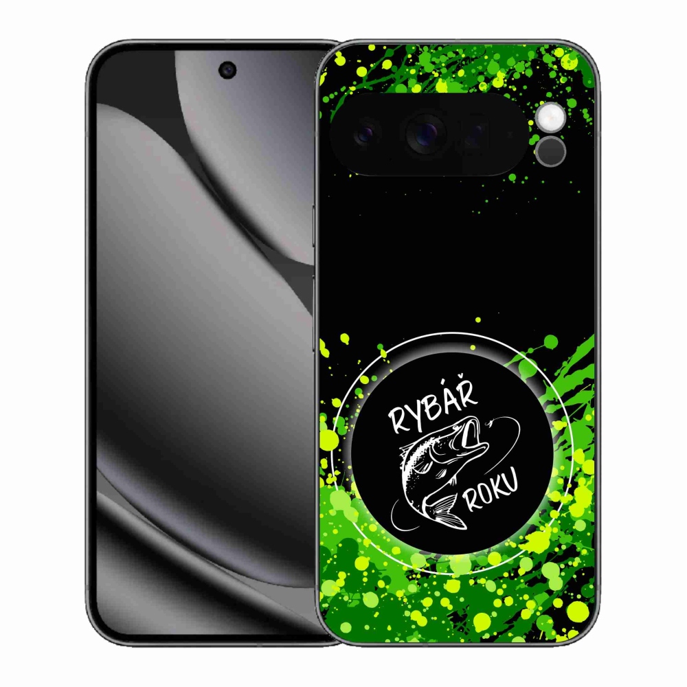 Gél borítás mmCase a Google Pixel 10 Pro XL-hez - Az év horgásza fekete háttérrel