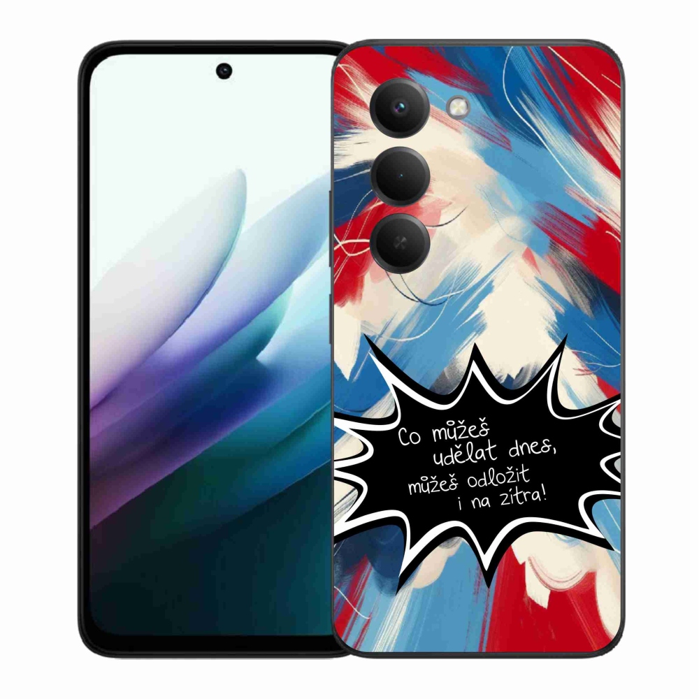 Gél borító mmCase a Xiaomi Redmi 15 4G/5G (171mm) - vicces szöveg 9 fekete háttérrel