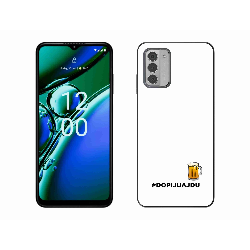 Zselés borító mmCase a Nokia G42 készülékhez - sör motívum 1 fehér háttér