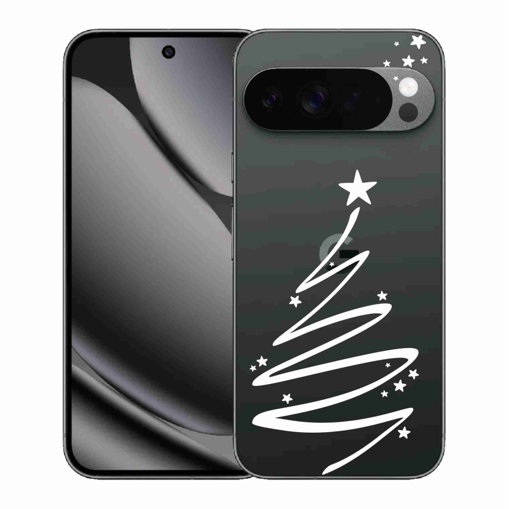 Gél borítás mmCase a Google Pixel 10 Pro XL számára - fehér fa átlátszó háttéren