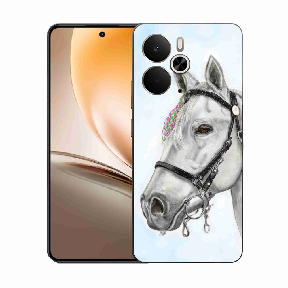 Zselés borítás mmCase a Realme 14 5G/14T 5G készülékhez - fehér ló 1