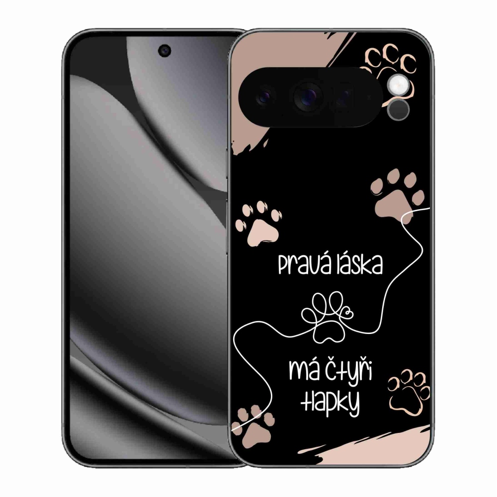 Gél borítás mmCase a Google Pixel 10 Pro XL-hez - kutya motívum 1 fekete háttér