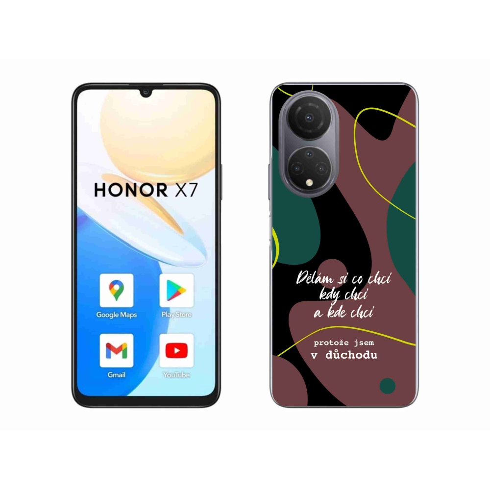 Gél borító mmCase a Honor X7 készülékhez - vicces szöveg 10 fekete háttér