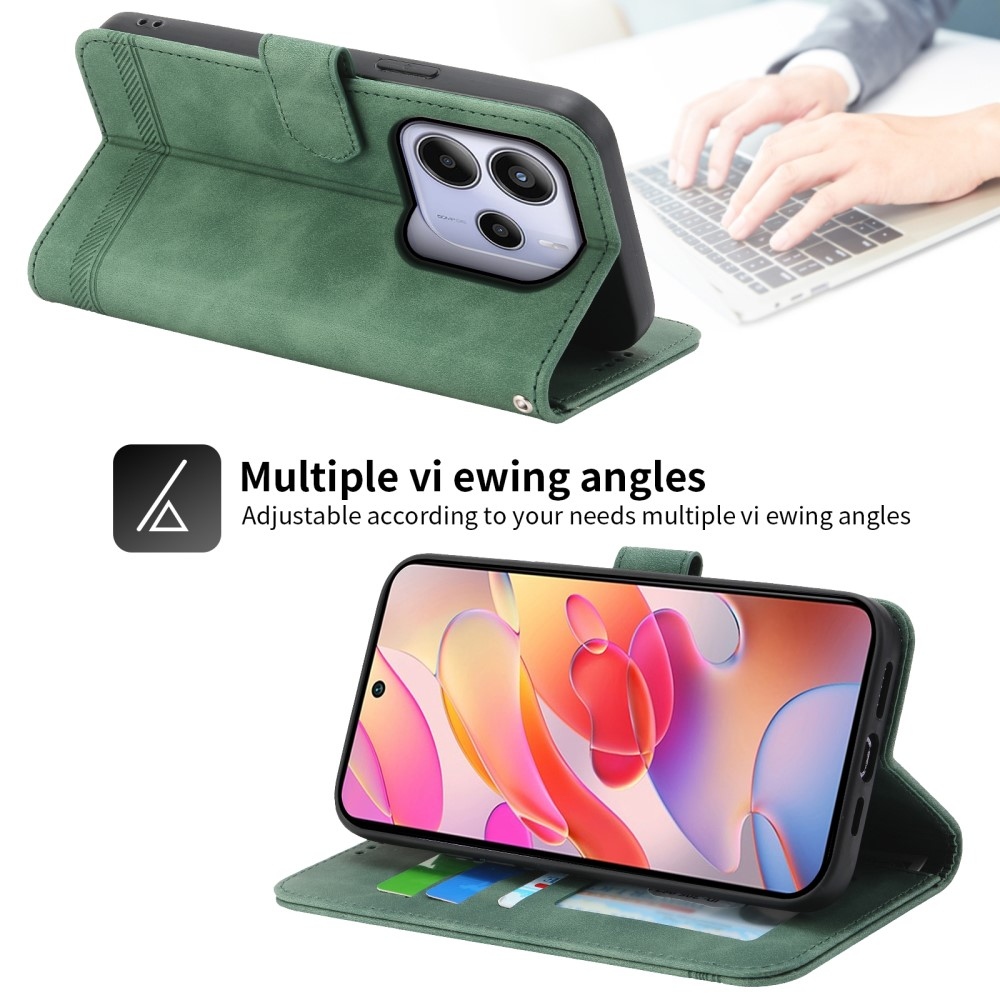 DIERFENG könyv tok a Xiaomi Redmi Note 14-hez - zöld