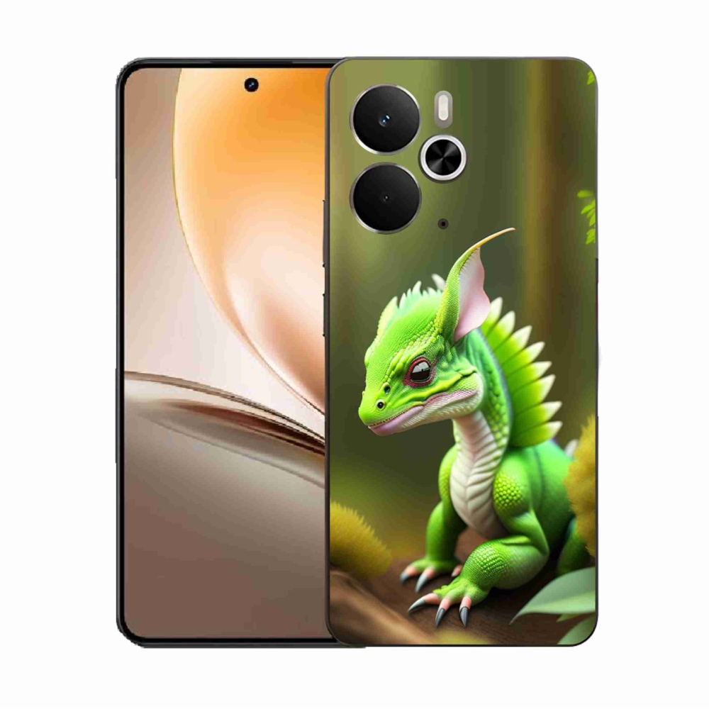 Zselés borítás mmCase a Realme 14 5G/14T 5G készülékhez - zöld sárkány