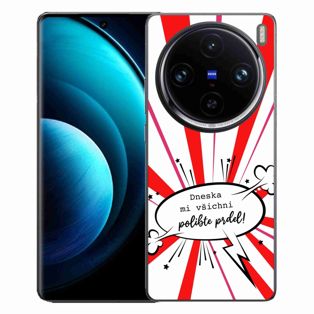 Zselés borító mmCase a Vivo X100 Pro 5G készülékhez - vicces szöveg 15 fehér háttérrel