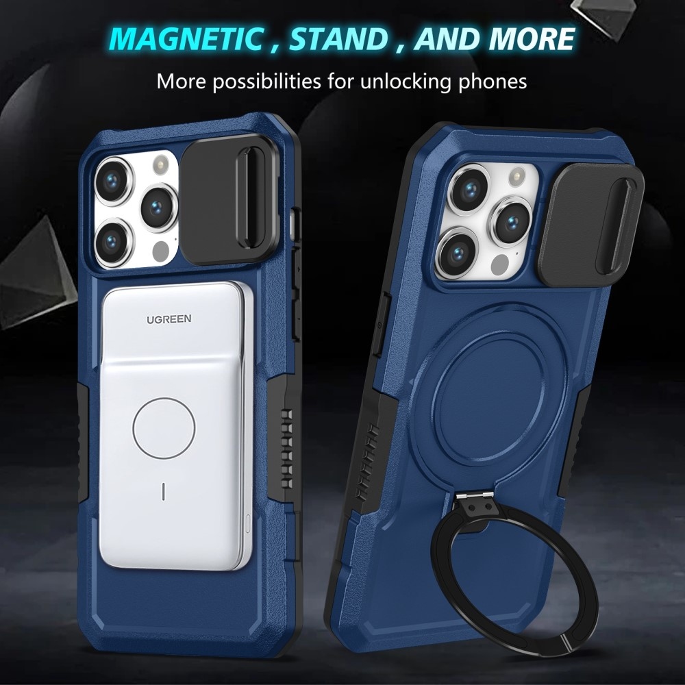 Katonai strapabíró védőburkolat MagSafe-vel iPhone 14 Pro Max készülékhez - sötétkék