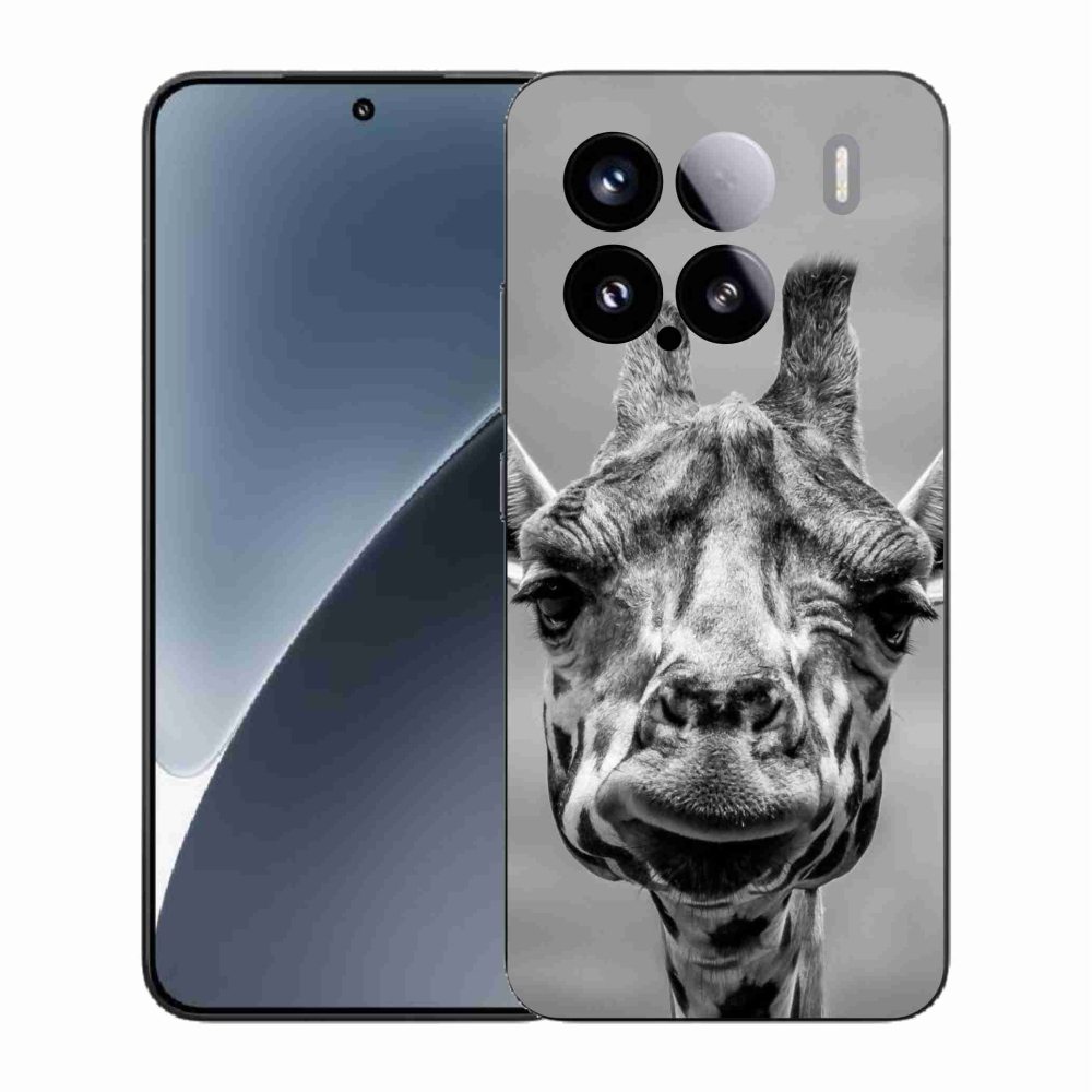 Gél borítás mmCase a Xiaomi 15-öshöz - fekete-fehér zsiráf