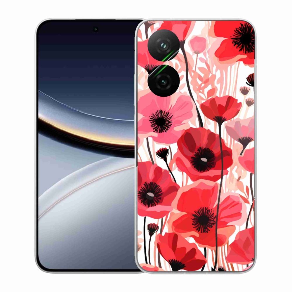Gél borítás mmCase a Xiaomi Poco F7 5G-hez - mákos 1