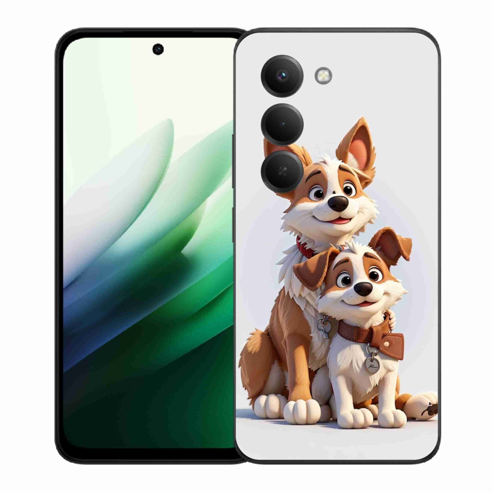 Gél borítás mmCase a Xiaomi Redmi 15 5G számára - kutyák rajzolása