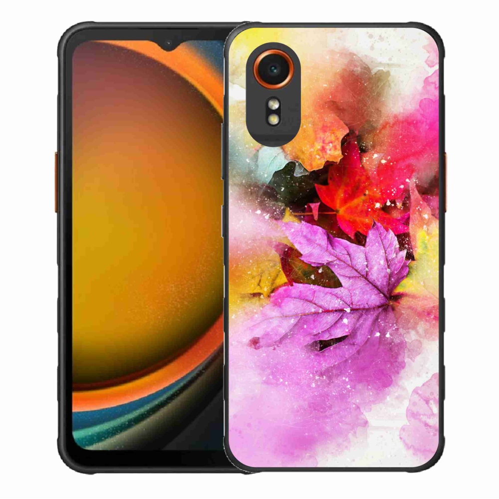Gél borító mmCase Samsung Galaxy Xcover 7 - színes levelek - Samsung Galaxy Xcover 7 - színes levelek