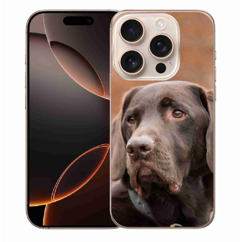 Gél tok mmCase iPhone 16 Pro Max készülékhez - barna labrador