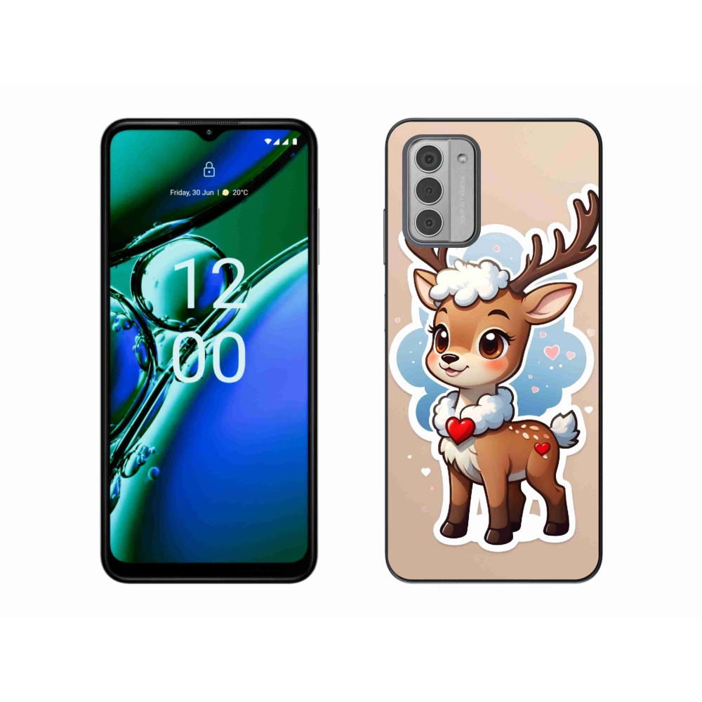 Zselés borítás mmCase a Nokia G42 készülékhez - rajzfilm rénszarvas