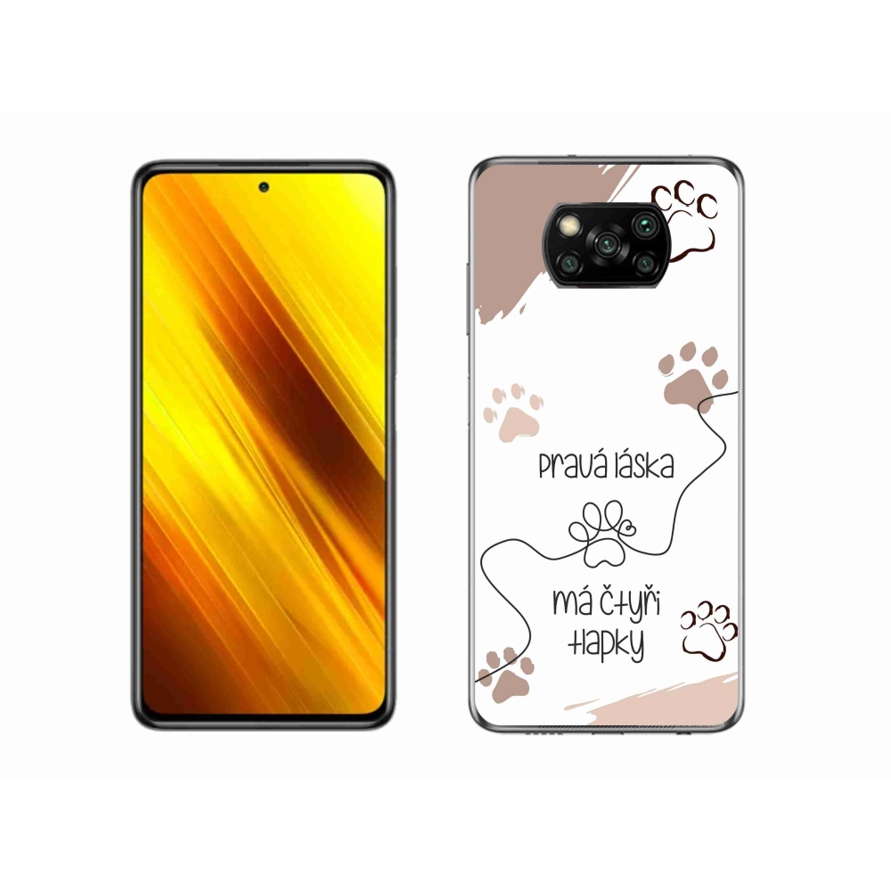 Gél borítás mmCase a Xiaomi Poco X3 készülékhez - kutyamotívum 1 fehér háttér