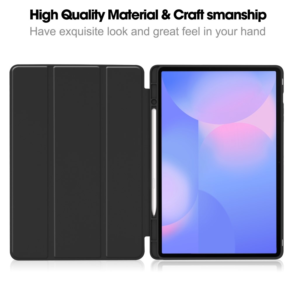 Cases okos záró tok Samsung Galaxy Tab S10 FE+ - fekete
